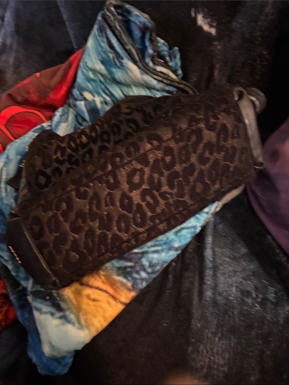 Black Coach Madison Vintage Y2k chenille ocelot faux leather cheetah print bag - Picture 10 of 10